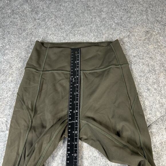 Lululemon Leggings Womens 4 In Movement Tight High Rise Olive Green Athleisure - Picture 4 of 9